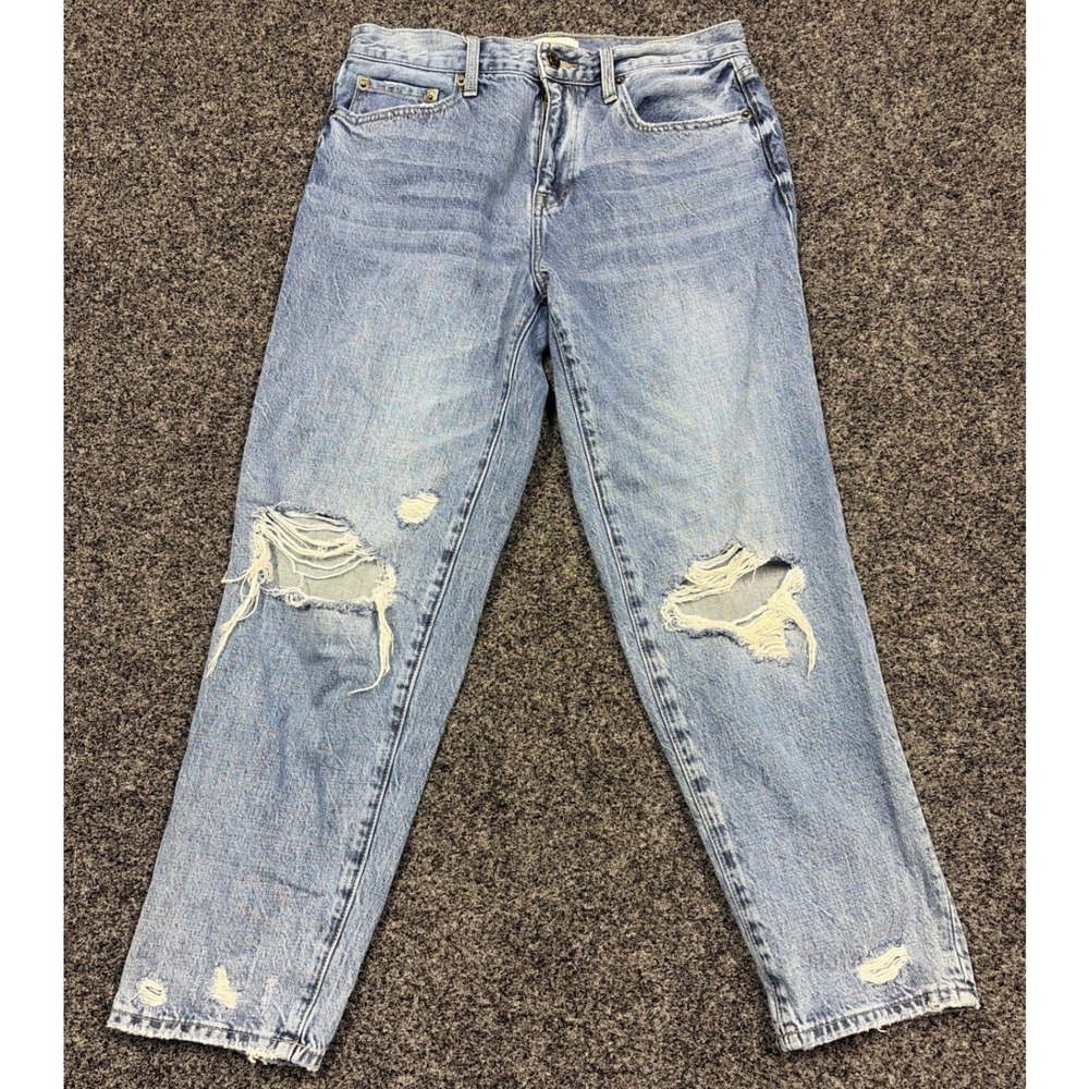 Pistola Jeans Women 28 Blue Distressed High Rise Straight Leg P6626KEE-LFE
